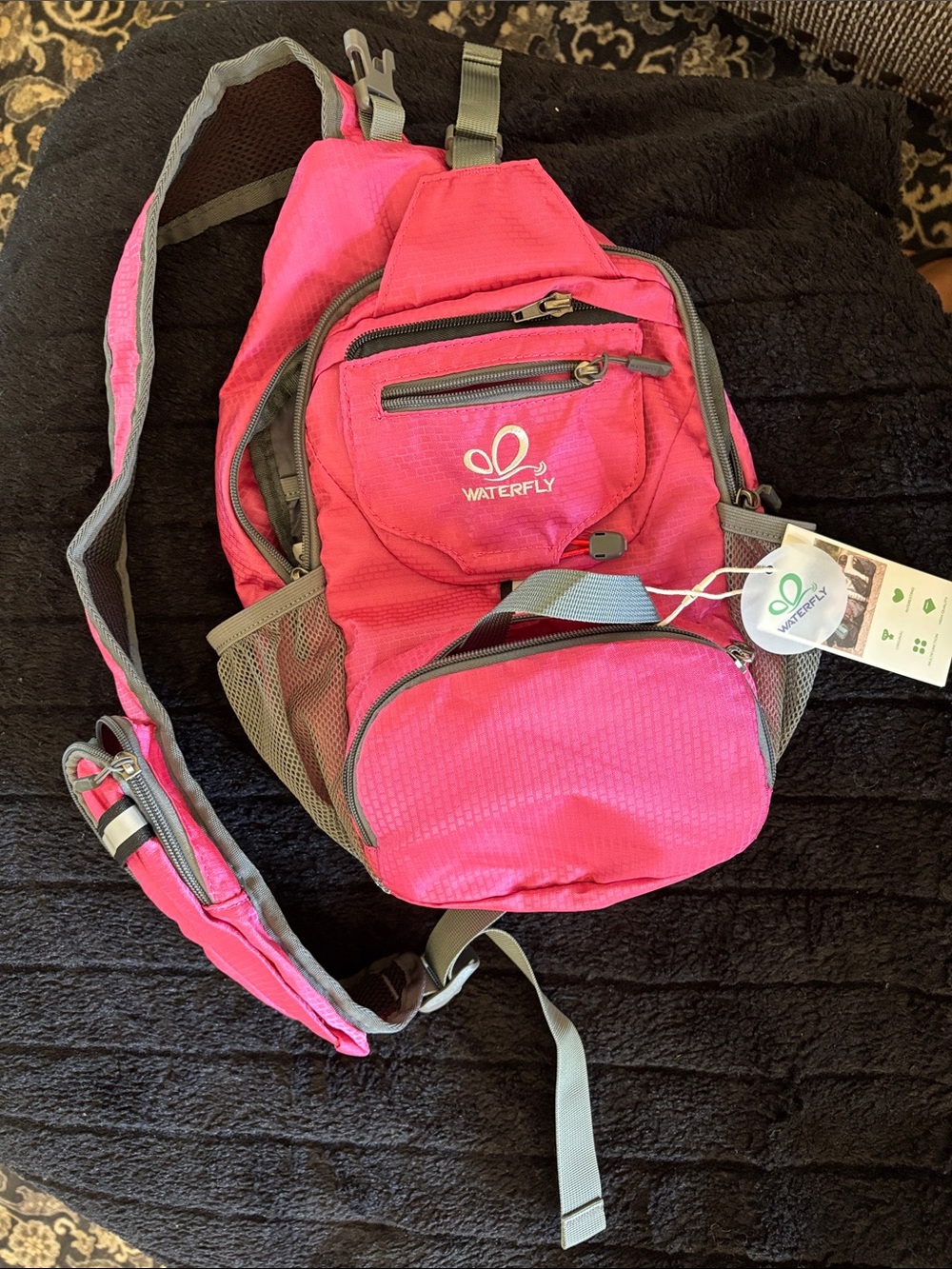 Waterfly Pink Women's Sling Backpack